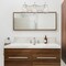 Designers Fountain Darby 24in 3-Light Satin Platinum Industrial Indoor Vanity Light with Clear Seeded Glass Shades 87003-SP - alternate 3